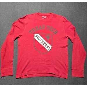 Texas Tech Red‎ Raiders T-Shirt Men's Large L Long Sleeve Thermal Football